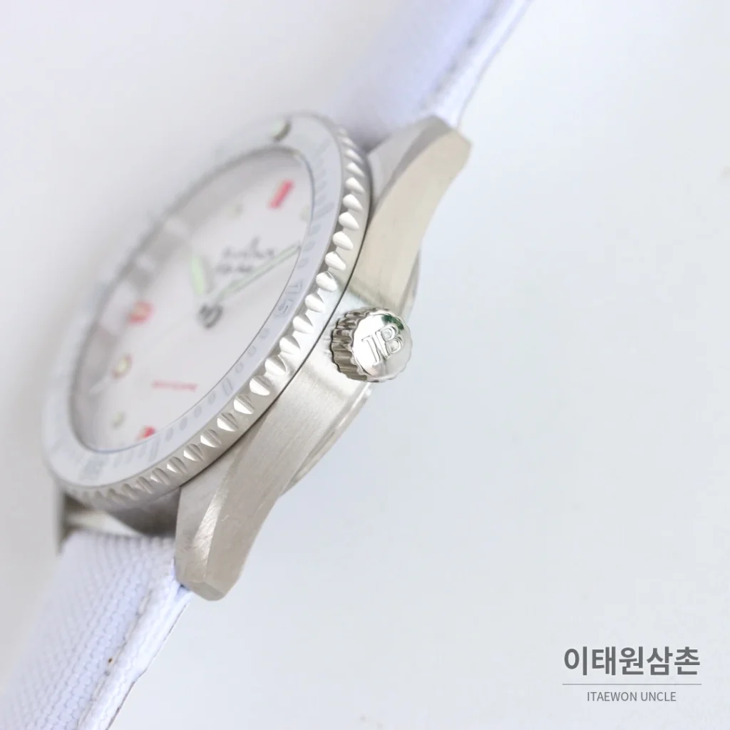 블랑팡 피프티패덤즈 바티스카프 세라믹 오토매틱 38mm 블랙 화이트 나일론 스트랩