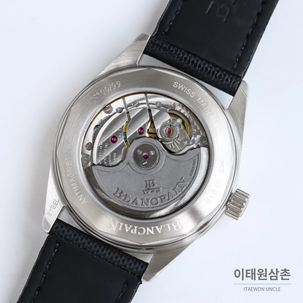 블랑팡 피프티패덤즈 바티스카프 세라믹 오토매틱 38mm 블랙 블랙 나일론 스트랩 (2)