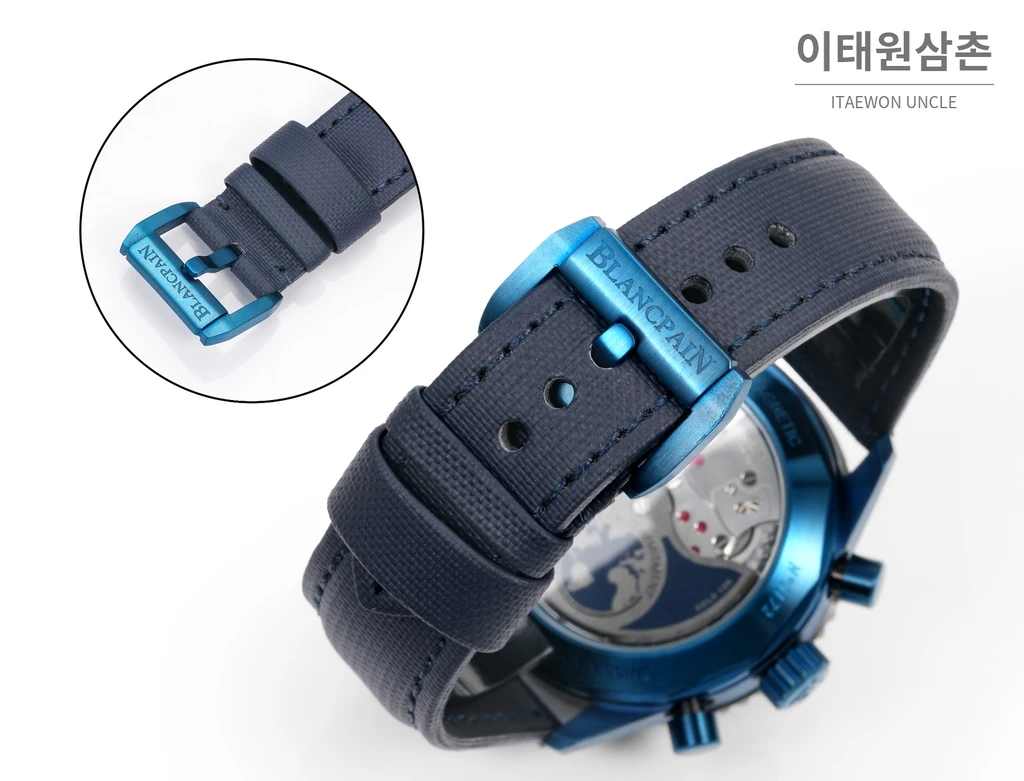 블랑팡 피프티패덤즈 바티스카프 그레이다이얼 코발트베젤 크로노그래프 43.6mm
