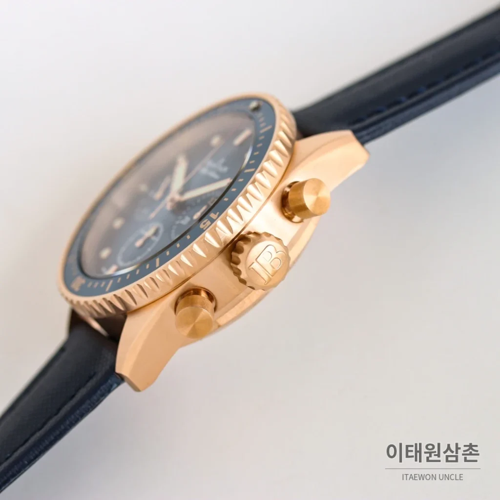 블랑팡 피프티패덤즈 크로노그래프 오토매틱 43.60mm 네이비 다이얼