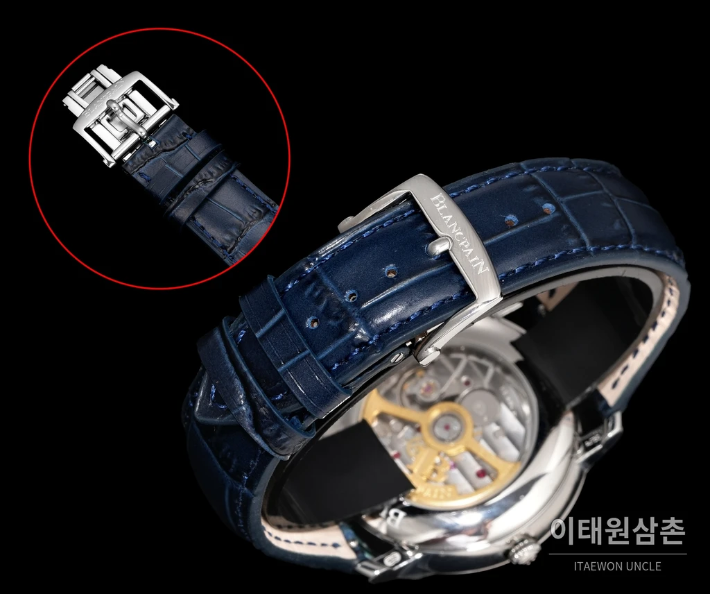 블랑팡 빌레레 컴플리트캘린더 문페이즈 오토매틱 40mm 6654N 화이트 다이얼