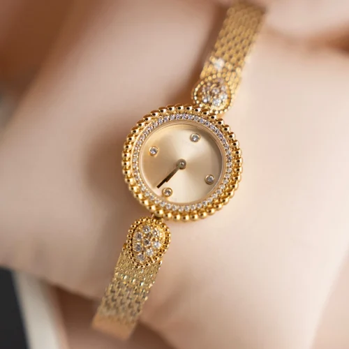 부쉐론 세르펭 보헴 골드베젤 골드다이얼 쿼츠 워치 23mm (2)