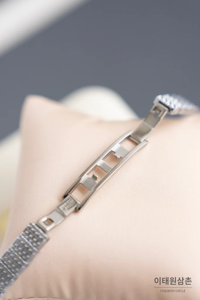 부쉐론 세르펭 보헴 자개다이얼 모이사나이트 쿼츠 워치 23mm 스틸 브레이슬릿 실버 베젤