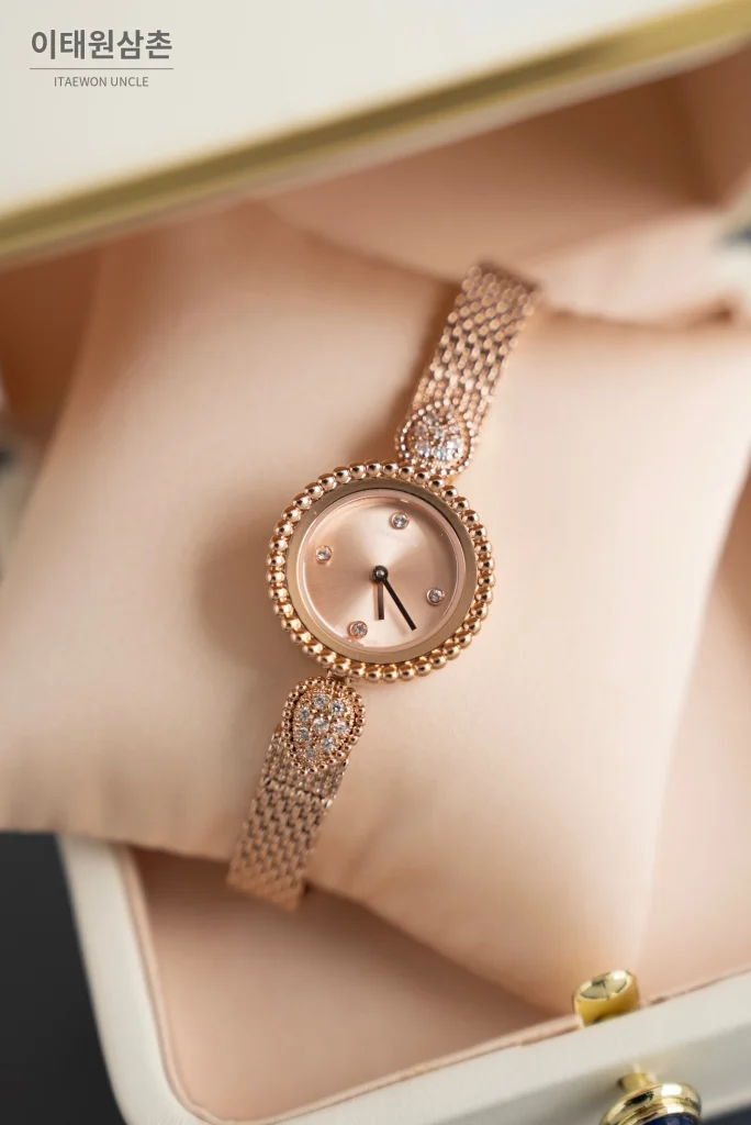 부쉐론 세르펭 보헴 로즈골드베젤 로즈골드다이얼 쿼츠 워치 23mm