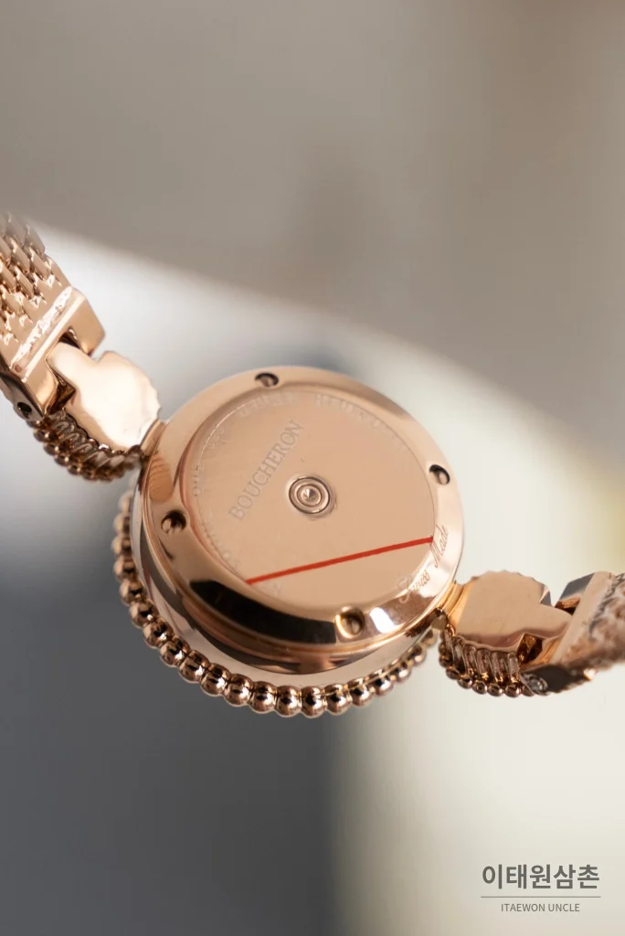 부쉐론 세르펭 보헴 로즈골드베젤 로즈골드다이얼 쿼츠 워치 23mm (2)