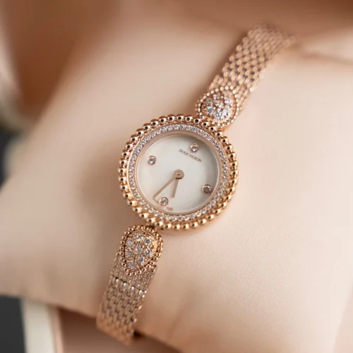 부쉐론 세르펭 보헴 로즈골드베젤 화이트다이얼 쿼츠 워치 23mm (3)