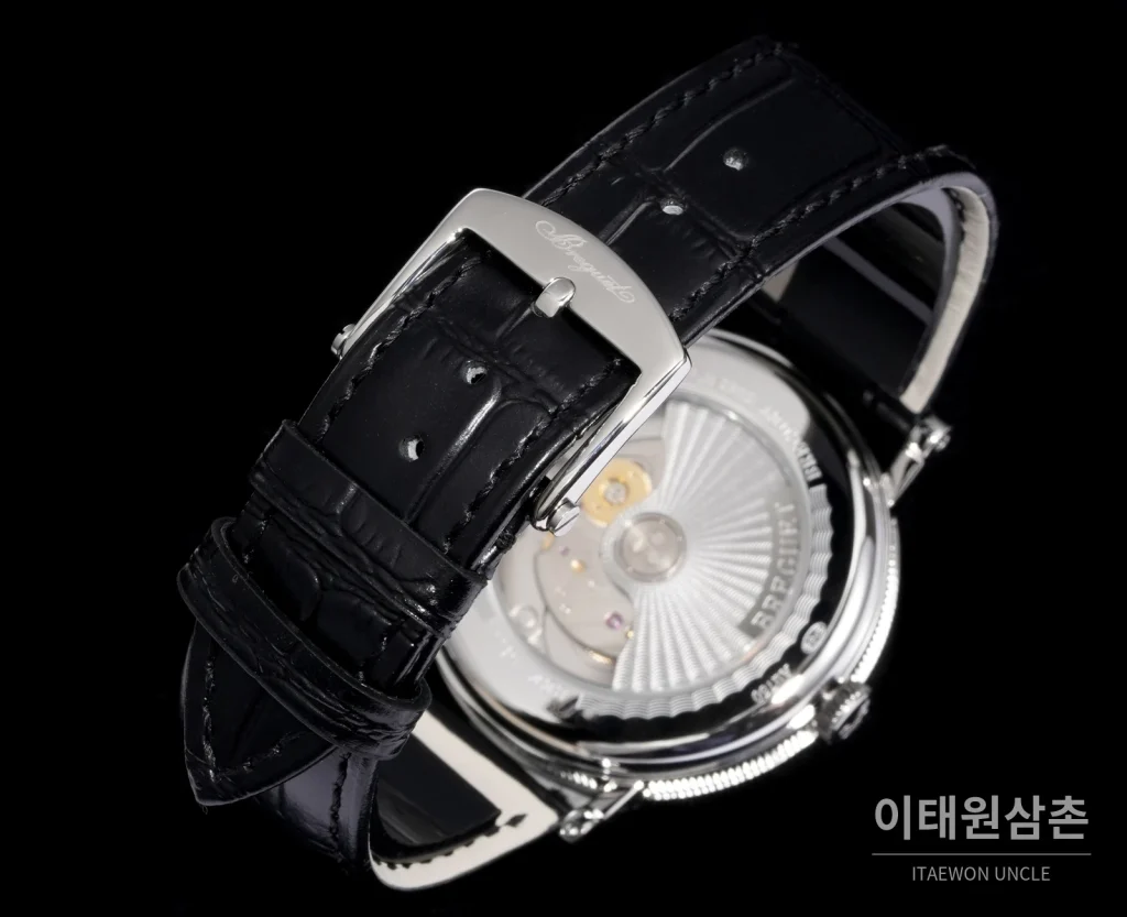 브레게 클래식 5177 에나멜 다이얼 블루핸즈 오토매틱 38mm 화이트