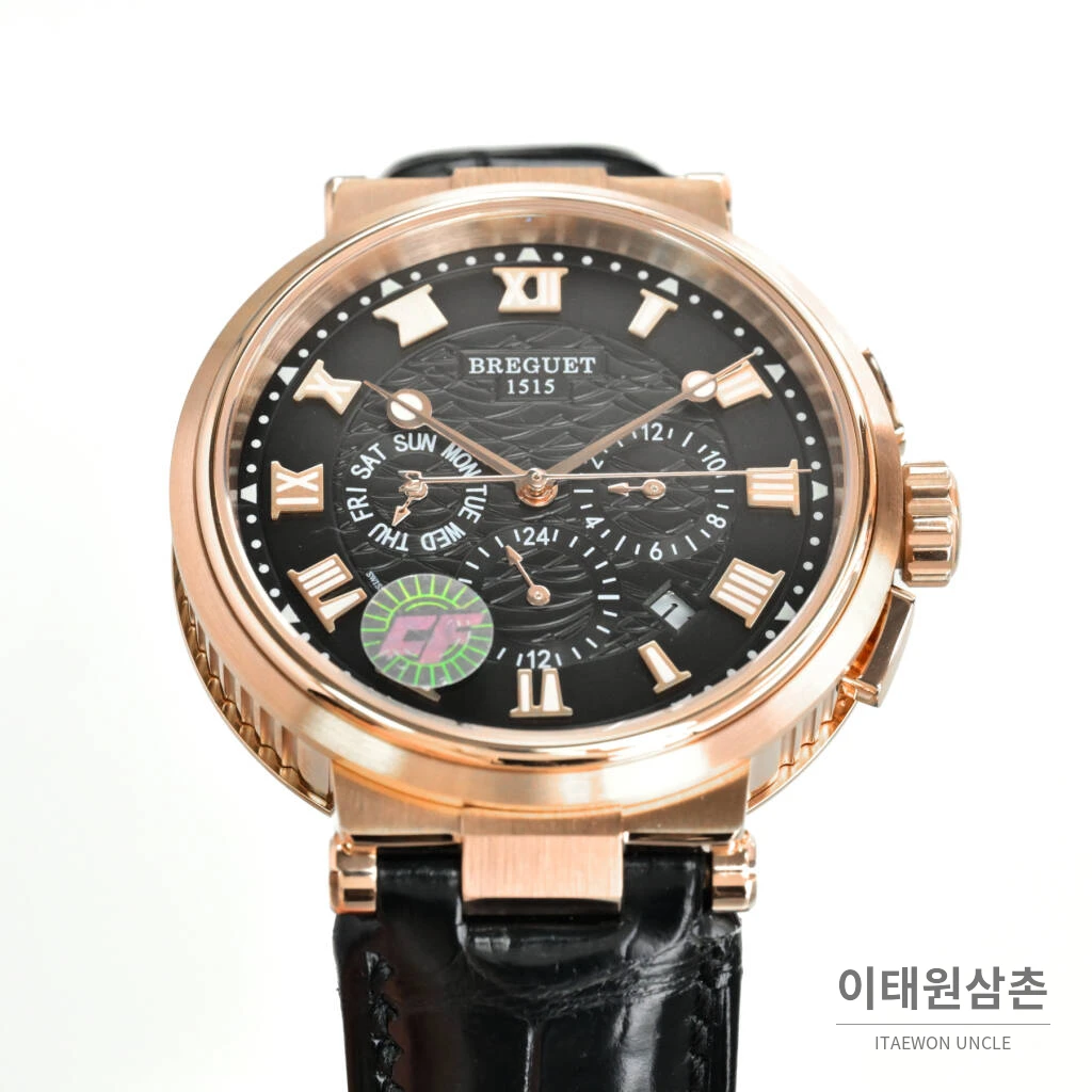 브레게 마린 5517 선버스트다이얼 크로커다일레더 오토매틱 40mm