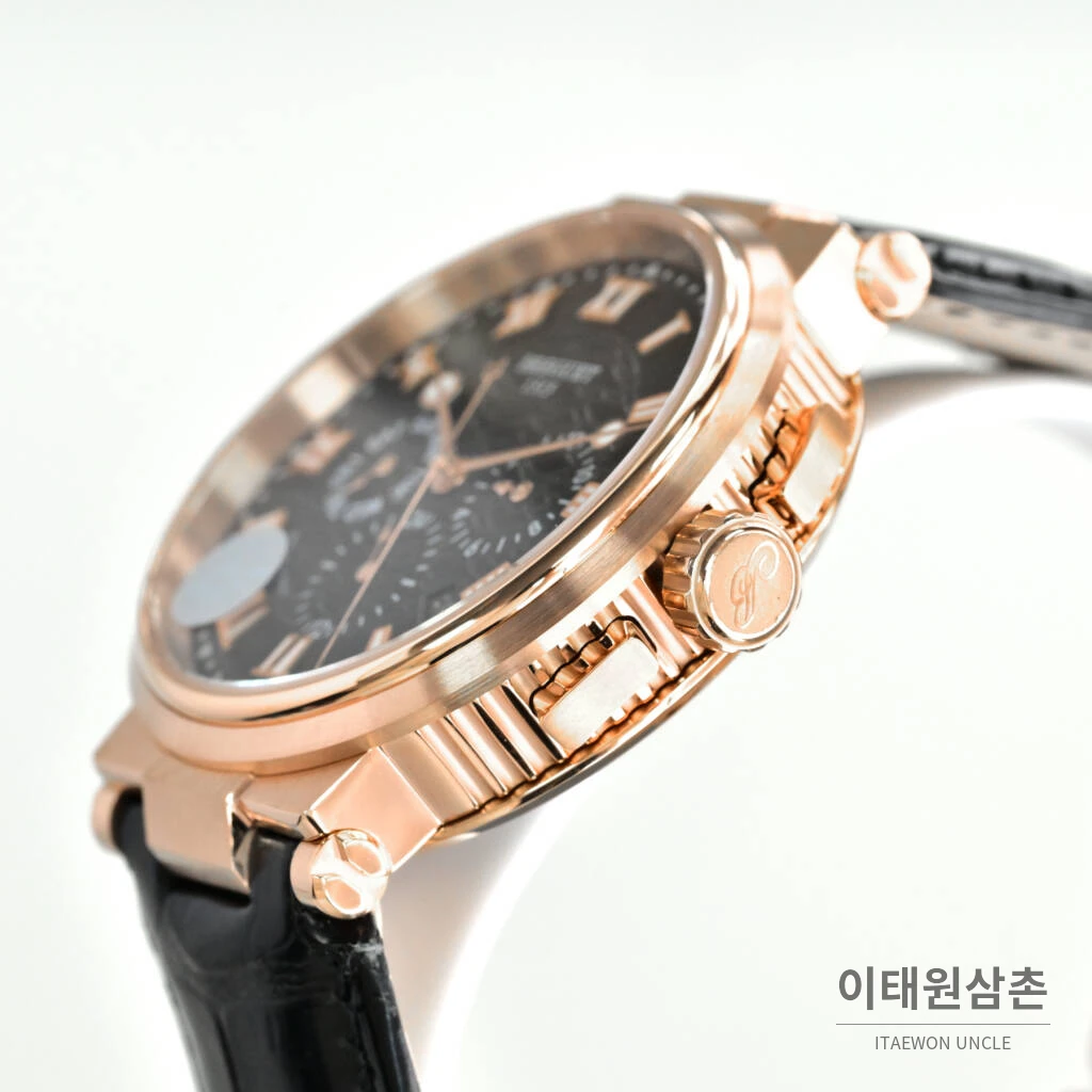브레게 마린 5517 선버스트다이얼 크로커다일레더 오토매틱 40mm
