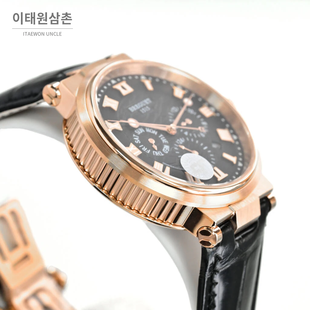 브레게 마린 5517 선버스트다이얼 크로커다일레더 오토매틱 40mm