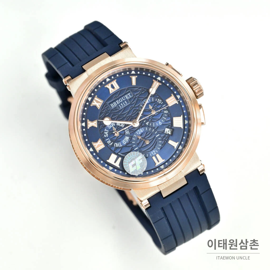 브레게 마린 선레이블루 다이얼 오토매틱 40mm (4)