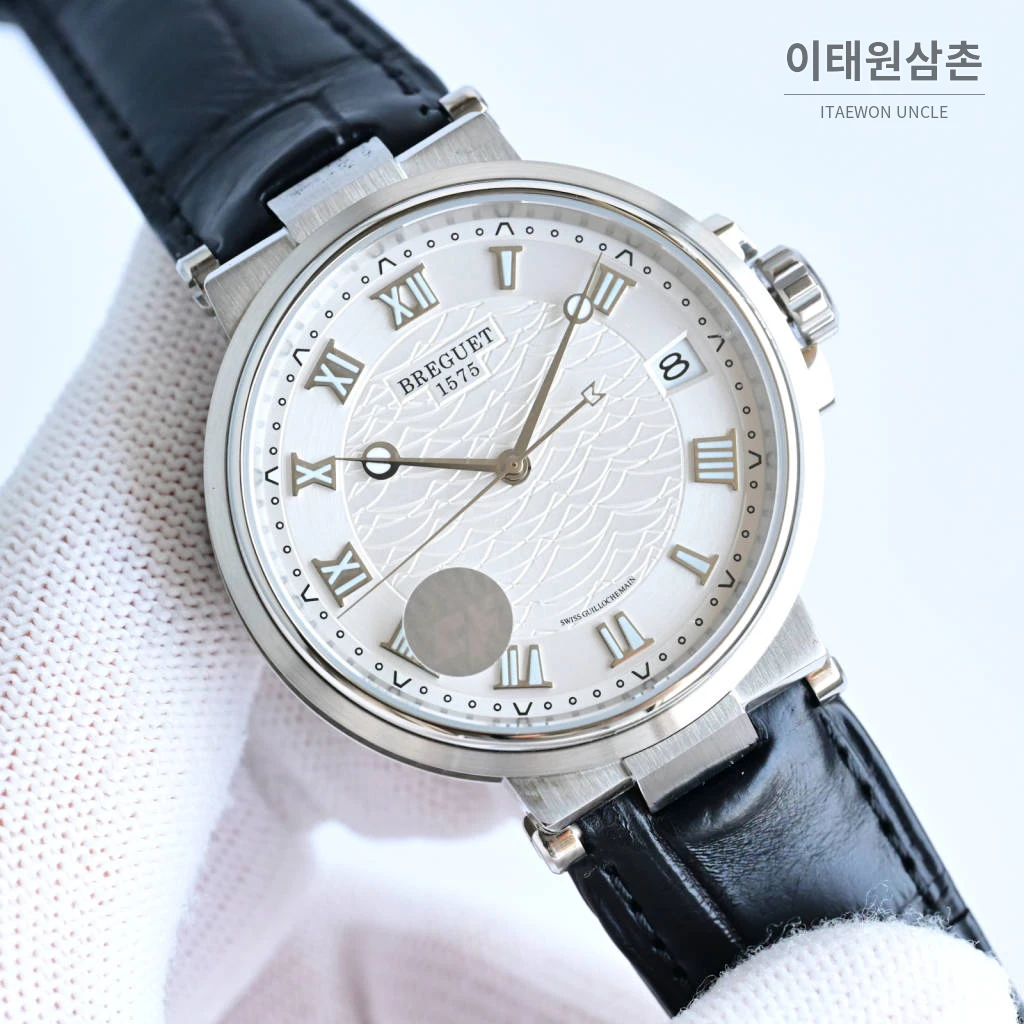 브레게 마린 선레이블루 다이얼 오토매틱 40mm