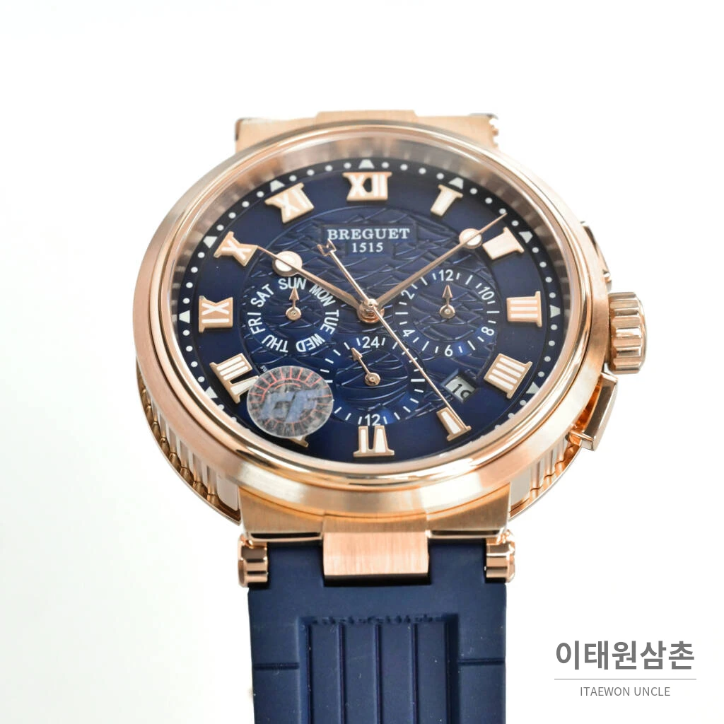 브레게 마린 선레이블루 다이얼 오토매틱 40mm (4)