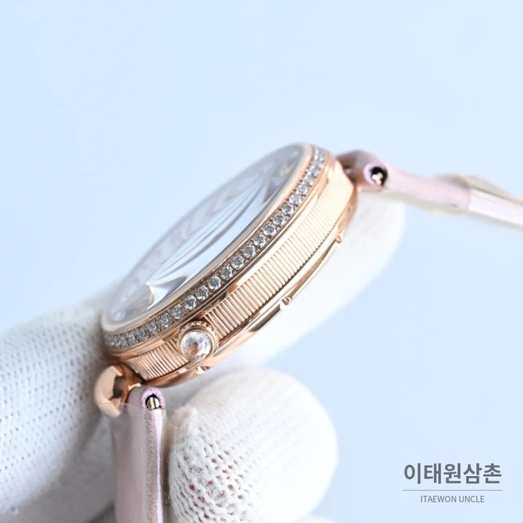 브레게 레인드네이플 18K 골드도금 자개다이얼 오토매틱 여성시계 33mm