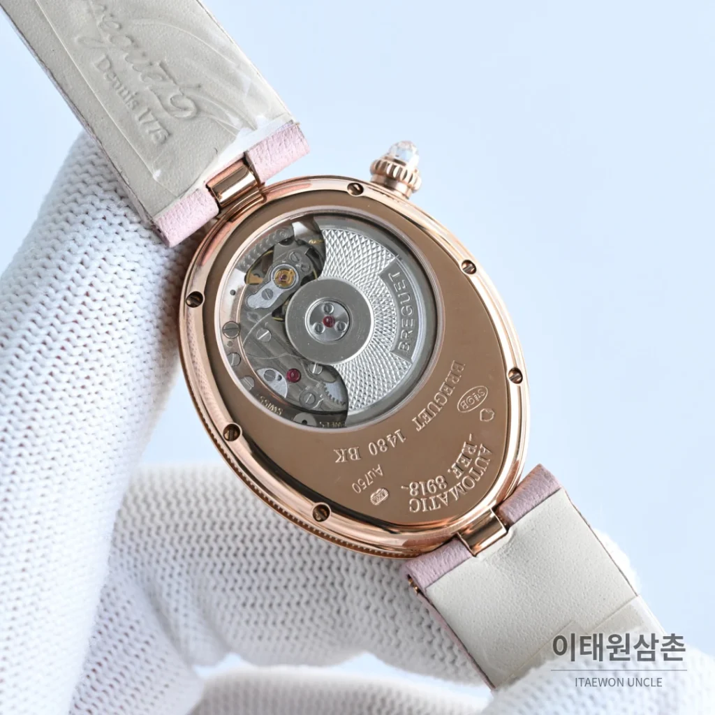 브레게 레인드네이플 18K 골드도금 자개다이얼 오토매틱 여성시계 33mm