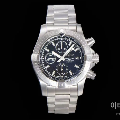 브라이틀링 어벤저 크로노그래프43 스틸 오토매틱 43mm 블랙 다이얼 (2)