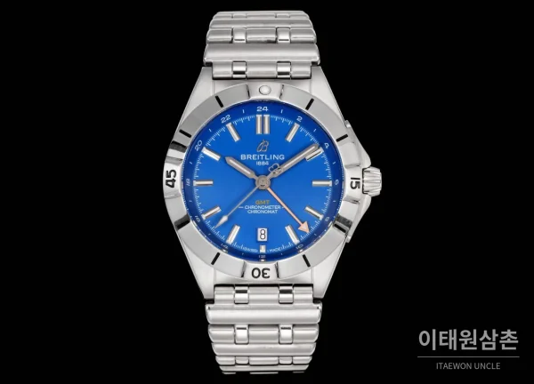 브라이틀링 크로노맷 오토매틱 GMT 40 블루다이얼 스틸 브레이슬릿 40mm