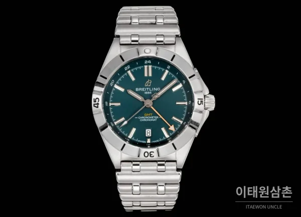 브라이틀링 크로노맷 오토매틱 GMT 40 다크그린다이얼 스틸 브레이슬릿 40mm (2)