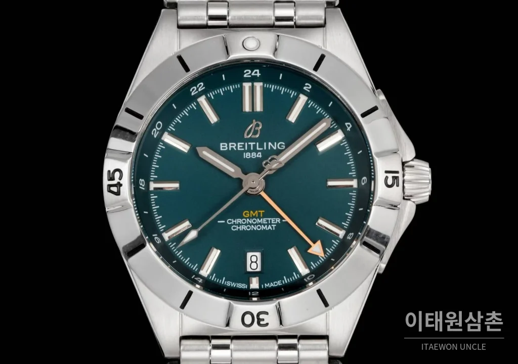 브라이틀링 크로노맷 오토매틱 GMT 40 다크그린다이얼 스틸 브레이슬릿 40mm (2)