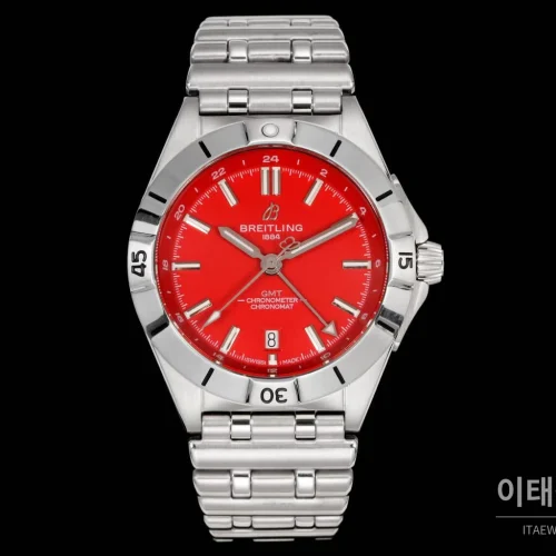 브라이틀링 크로노맷 오토매틱 GMT 40 레드다이얼 스틸 브레이슬릿 40mm (2) 브라이틀링 크로노맷 오토매틱 GMT 40 레드다이얼 스틸 브레이슬릿 40mm (2)