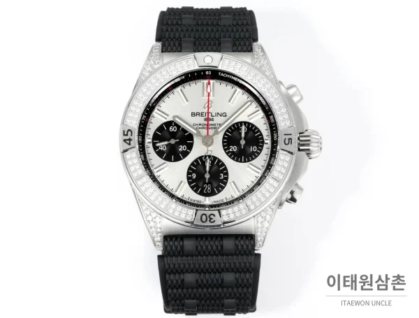 브라이틀링 크로노맷 B01 다이아몬드베젤 크로노그래프 오토매틱 42mm 화이트 다이얼 브라이틀링 크로노맷 B01 다이아몬드베젤 크로노그래프 오토매틱 42mm 화이트 다이얼