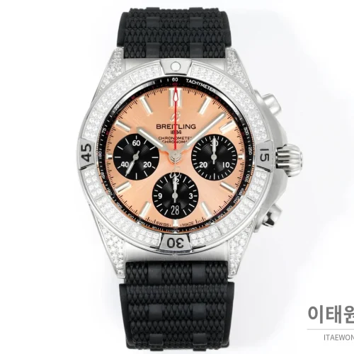 브라이틀링 크로노맷 B01 다이아몬드베젤 크로노그래프 오토매틱 42mm 샴페인 다이얼