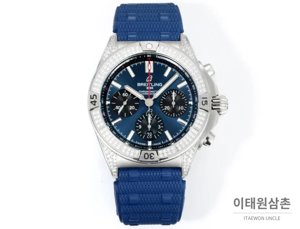 브라이틀링 크로노맷 B01 다이아몬드베젤 크로노그래프 오토매틱 42mm 네이비 다이얼 브라이틀링 크로노맷 B01 다이아몬드베젤 크로노그래프 오토매틱 42mm 네이비 다이얼