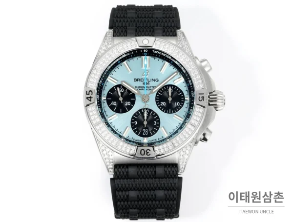 브라이틀링 크로노맷 B01 다이아몬드베젤 크로노그래프 오토매틱 42mm 아이스블루 다이얼 브라이틀링 크로노맷 B01 다이아몬드베젤 크로노그래프 오토매틱 42mm 아이스블루 다이얼