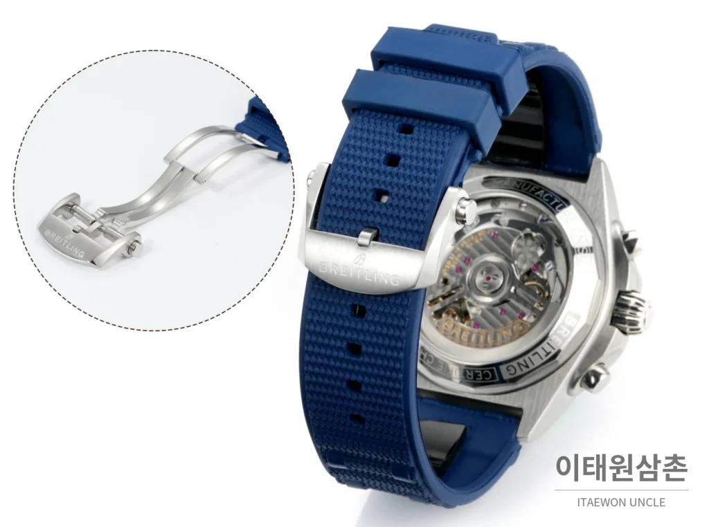 브라이틀링 크로노맷 B01 다이아몬드베젤 크로노그래프 오토매틱 42mm 네이비 다이얼