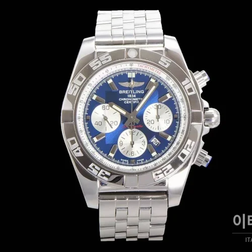 브라이틀링 크로노맷 스틸 블랙다이얼 크로노그래프 오토매틱 44mm 스틸 브레이슬릿 (9)