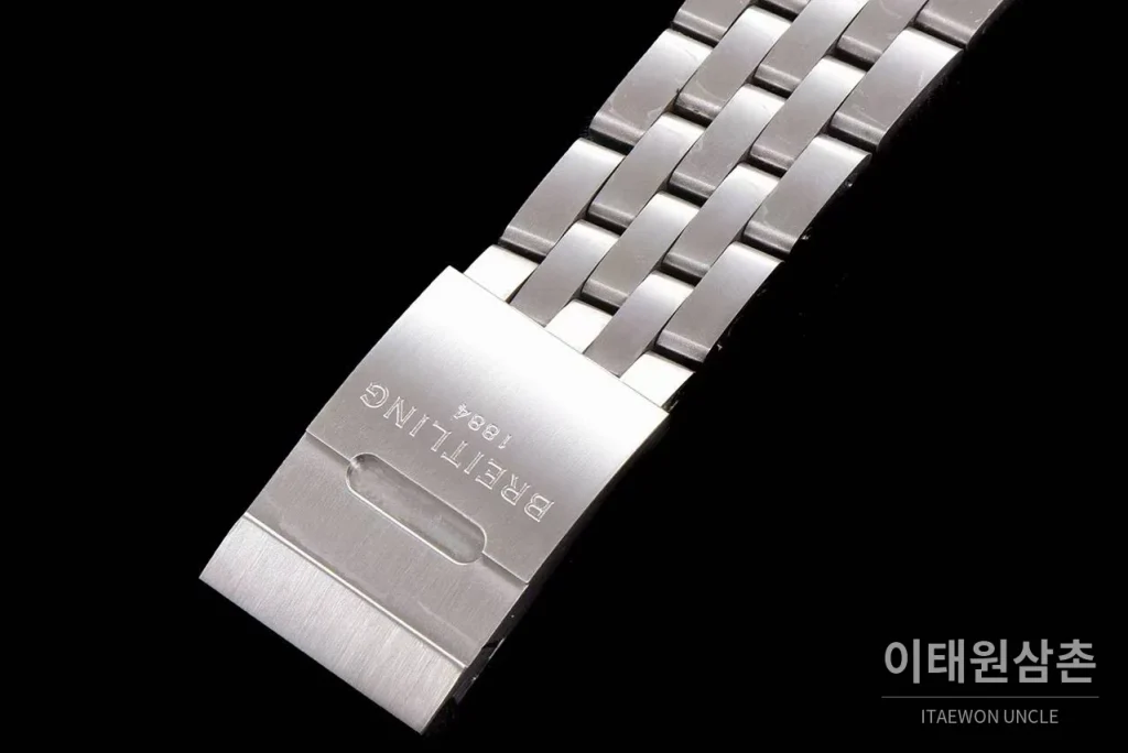 브라이틀링 크로노맷 스틸 블랙다이얼 크로노그래프 오토매틱 44mm 스틸 브레이슬릿 (5)