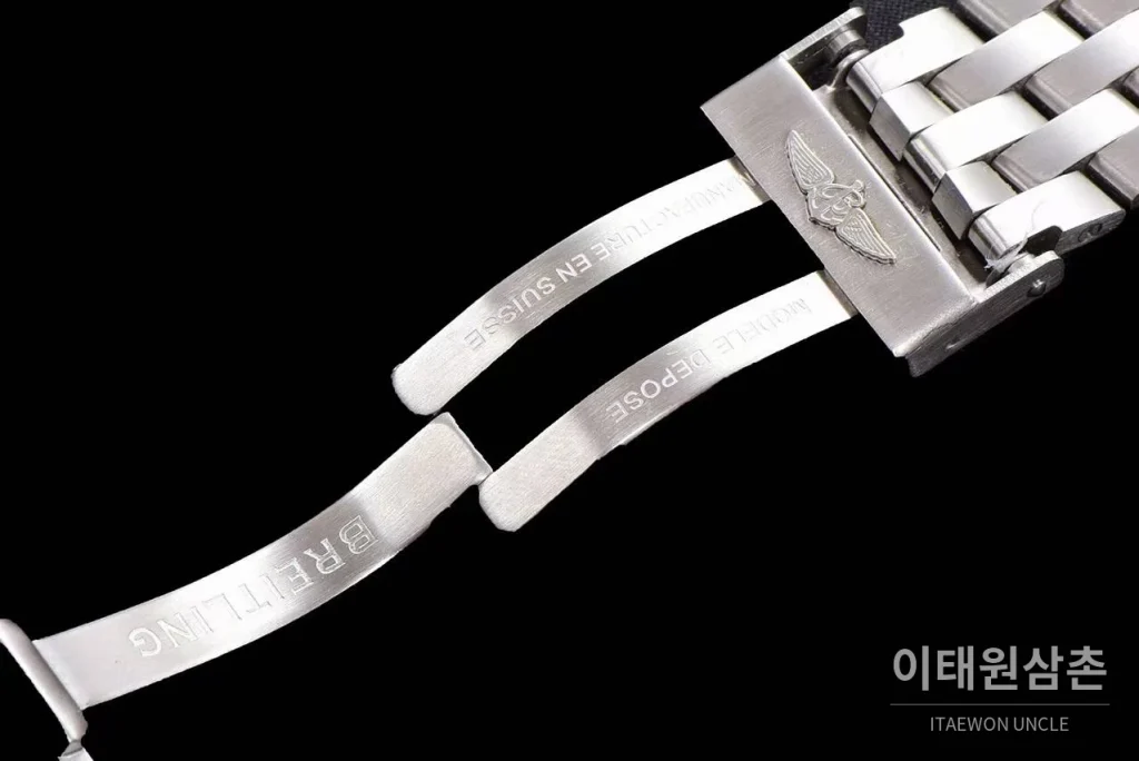 브라이틀링 크로노맷 스틸 블랙다이얼 크로노그래프 오토매틱 44mm 스틸 브레이슬릿 (7)