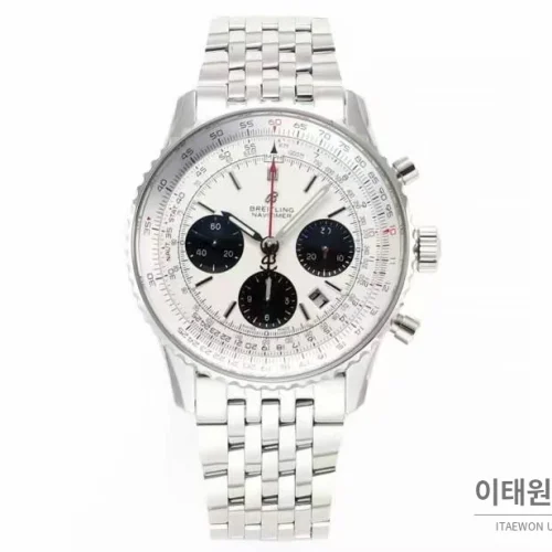 브라이틀링 내비타이머1 B01 스틸 슬라이드룰베젤 크로노그래프 오토매틱 43mm (3) 브라이틀링 내비타이머1 B01 스틸 슬라이드룰베젤 크로노그래프 오토매틱 43mm 화이트 다이얼 스틸 브레이슬릿