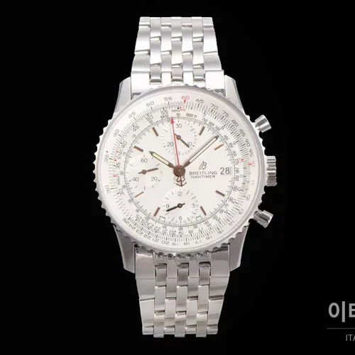 브라이틀링 내비타이머 1 스틸 블랙다이얼 크로노그래프 오토매틱 41mm 스틸 브레이슬릿
