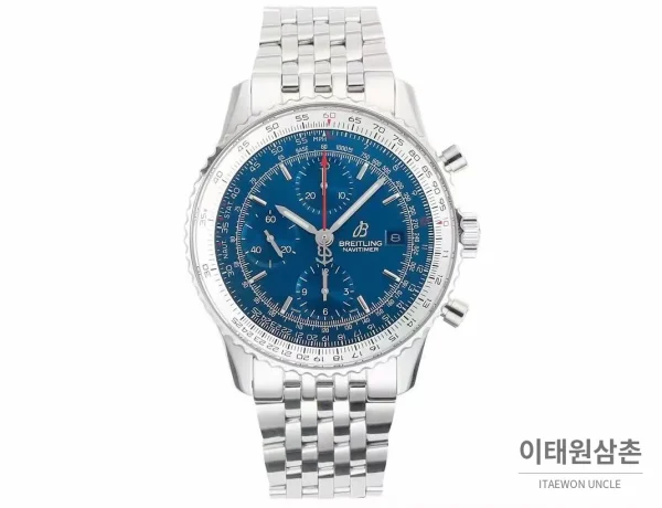 브라이틀링 내비타이머 항공 슬라이드룰 크로노그래프 오토매틱 43mm 블랙 / 화이트 (3)