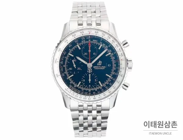브라이틀링 내비타이머 항공 슬라이드룰 크로노그래프 오토매틱 43mm 블랙 / 화이트