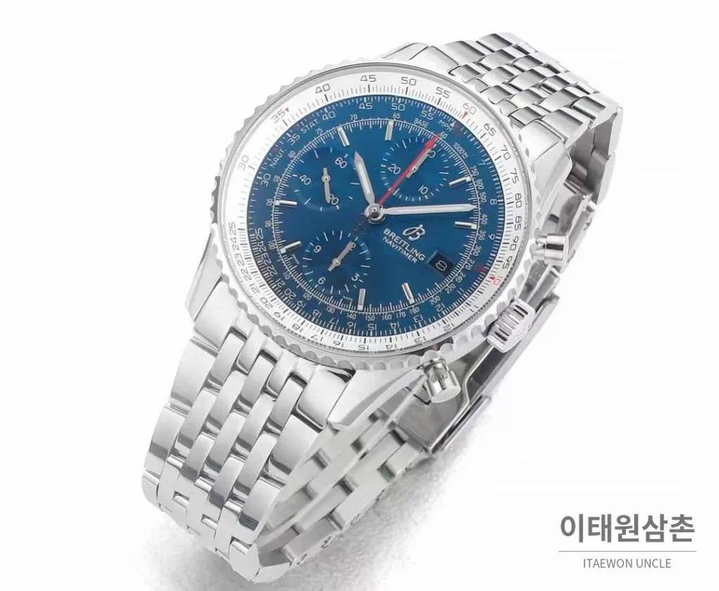브라이틀링 내비타이머 항공 슬라이드룰 크로노그래프 오토매틱 43mm 블랙 / 화이트 (3)