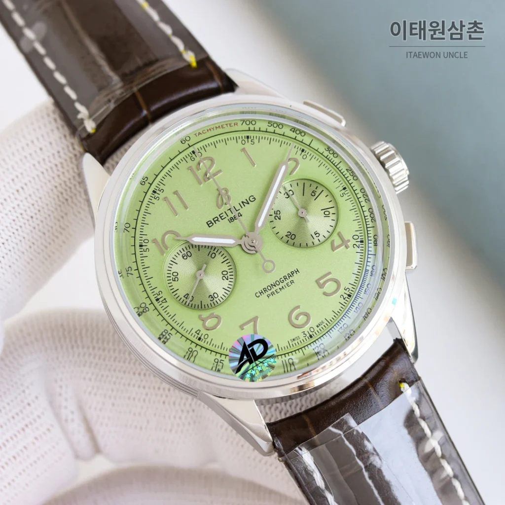 브라이틀링 프리미어 B01 크로노그래프 실버다이얼 오토매틱 42mm