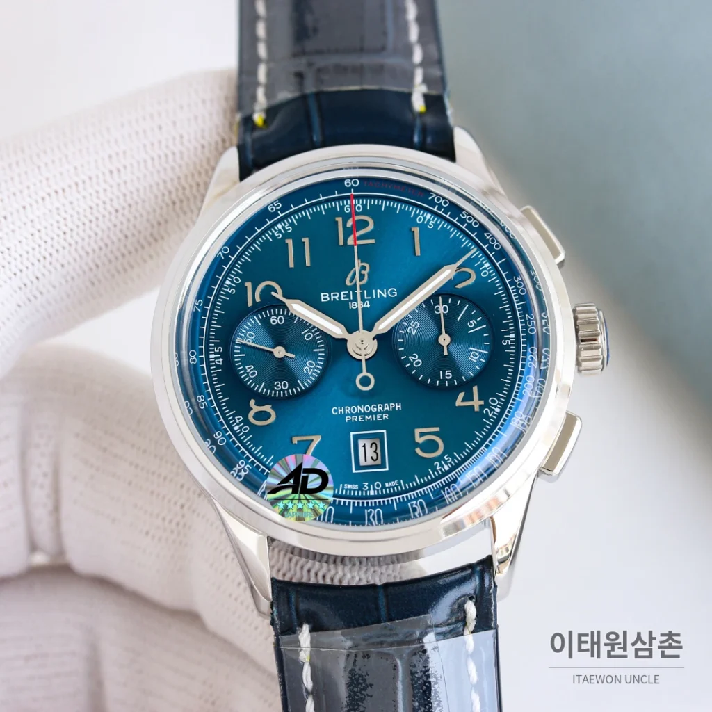 브라이틀링 프리미어 B01 크로노그래프 실버다이얼 오토매틱 42mm (2)
