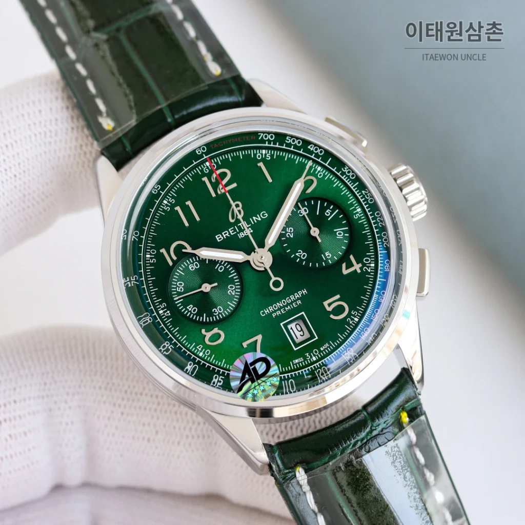 브라이틀링 프리미어 B01 크로노그래프 실버다이얼 오토매틱 42mm (2)