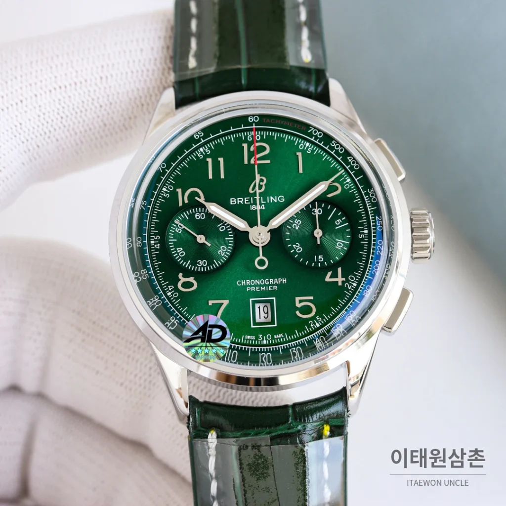 브라이틀링 프리미어 B01 크로노그래프 실버다이얼 오토매틱 42mm (2)