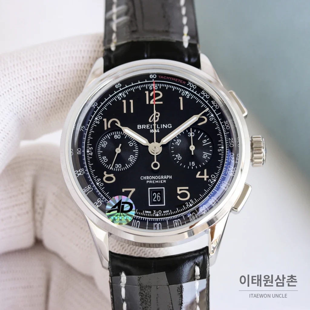 브라이틀링 프리미어 B01 크로노그래프 실버다이얼 오토매틱 42mm