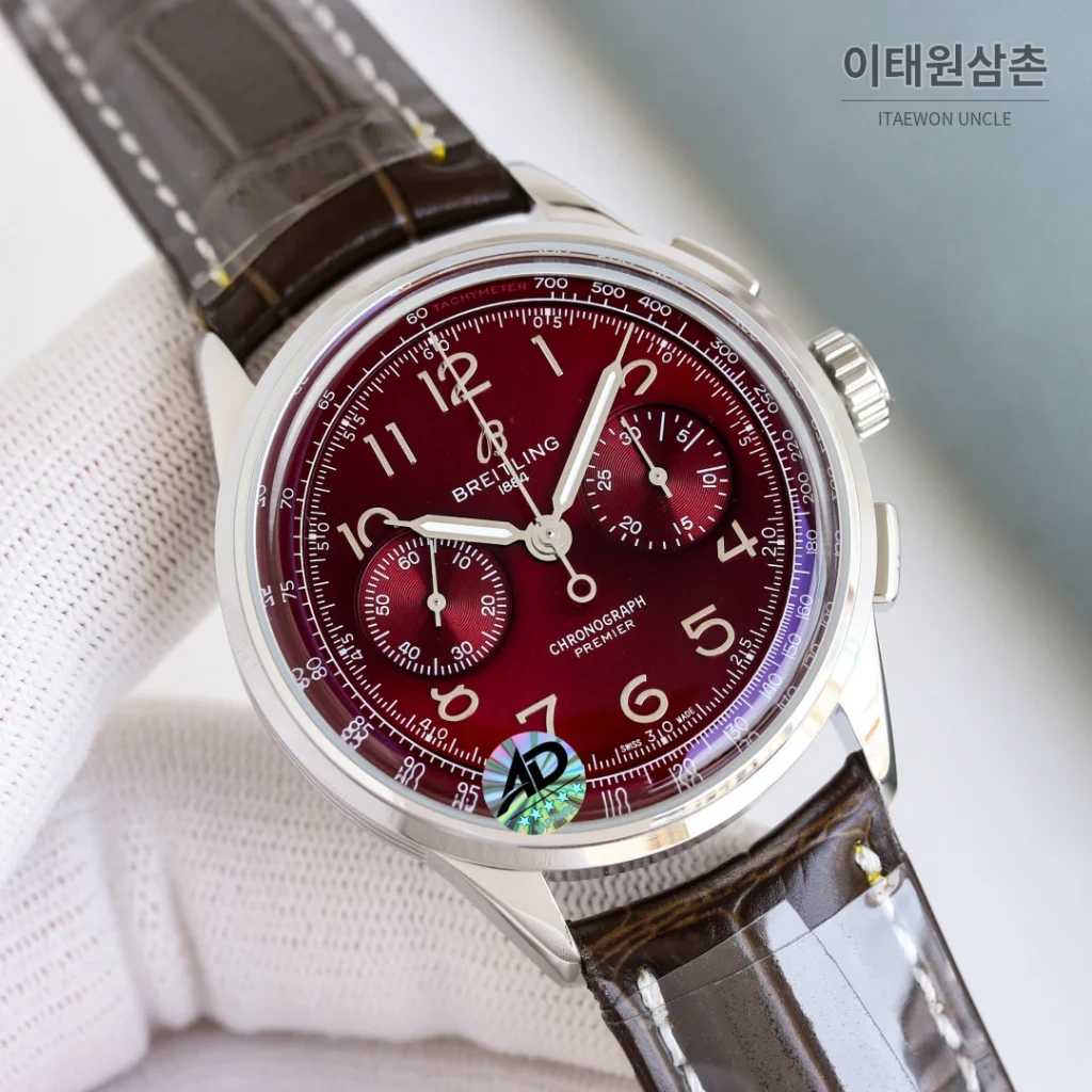 브라이틀링 프리미어 B01 크로노그래프 실버다이얼 오토매틱 42mm (2)