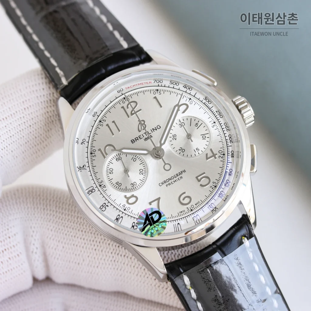 브라이틀링 프리미어 B01 크로노그래프 실버다이얼 오토매틱 42mm