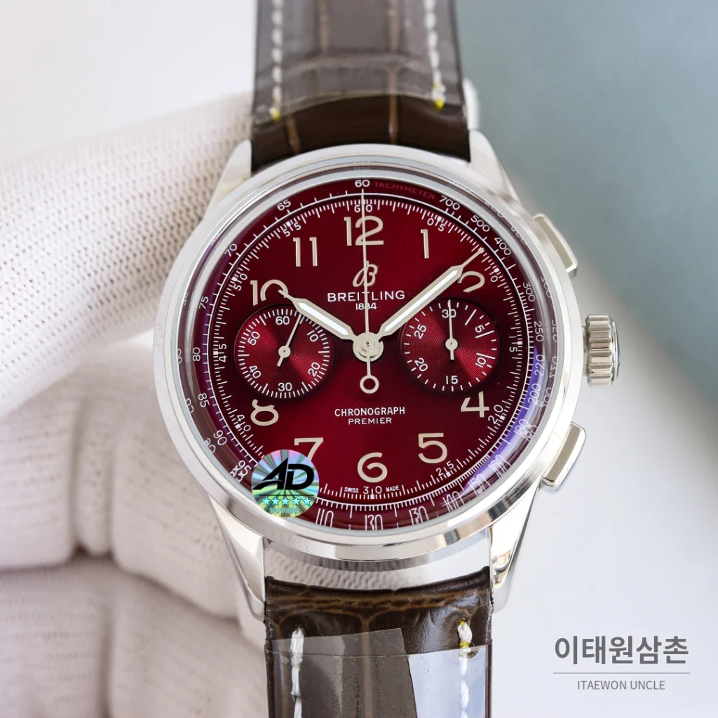 브라이틀링 프리미어 B01 크로노그래프 실버다이얼 오토매틱 42mm (2)