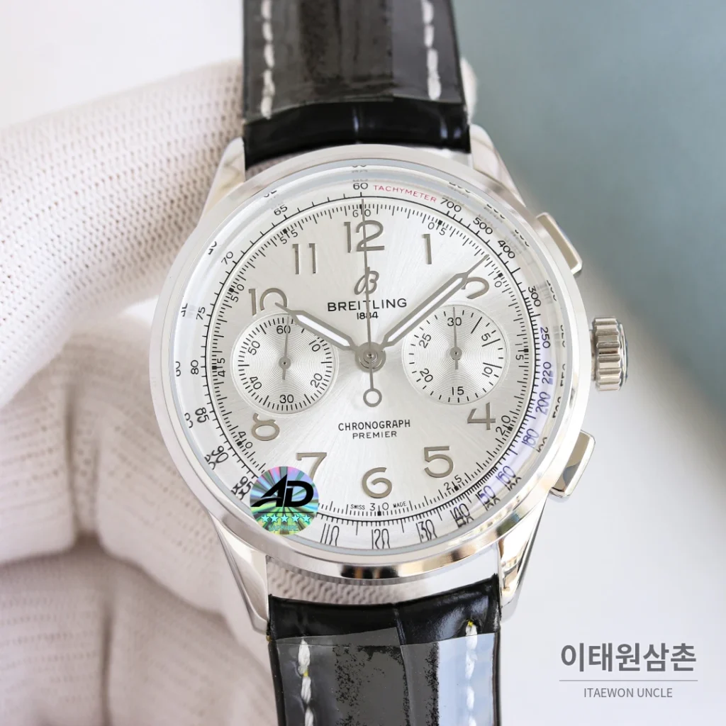 브라이틀링 프리미어 B01 크로노그래프 실버다이얼 오토매틱 42mm
