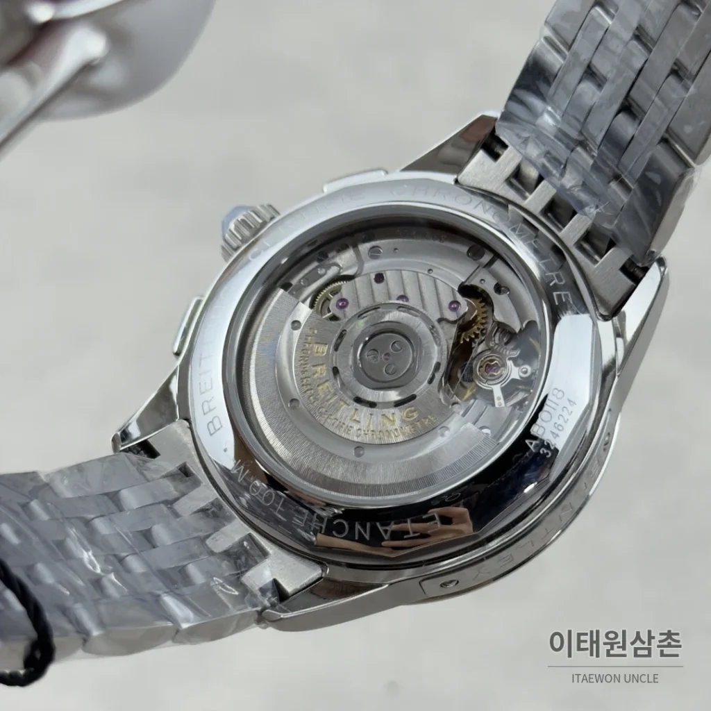 브라이틀링 프리미에 B01 스틸 듀얼카운터 크로노그래프 오토매틱 42mm 화이트 다이얼