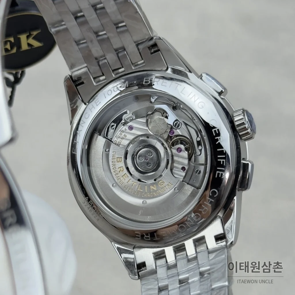브라이틀링 프리미에 B01 스틸 듀얼카운터 크로노그래프 오토매틱 42mm 블루 다이얼