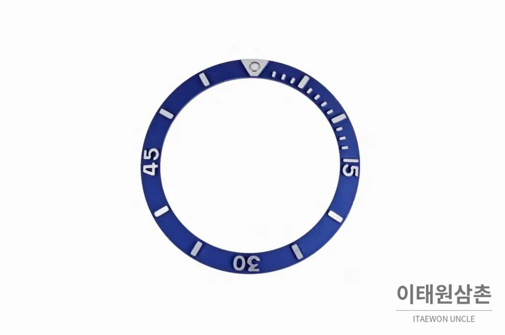 브라이틀링 슈퍼오션 스틸 블랙다이얼 다이버 오토매틱 42mm 블루 러버 스트랩 블루 베젤 (2)