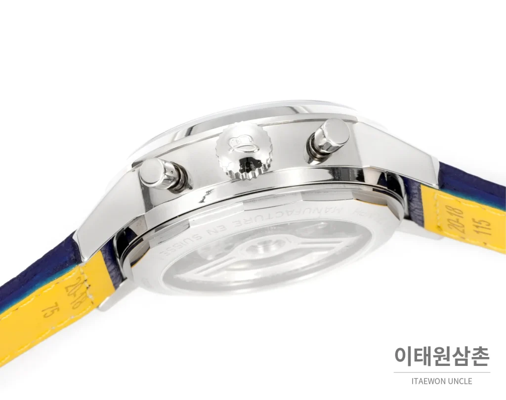브라이틀링 트랜스오션 크로노그래프 블루다이얼 스틸 오토매틱 41mm